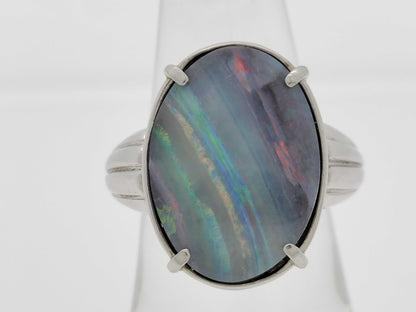 Boulder Opal 11.49ct PT900 17.2g Ring 