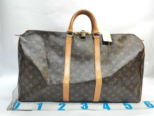 LOUIS VUITTON Monogram M41424 Keepall 55 Boston Bag
