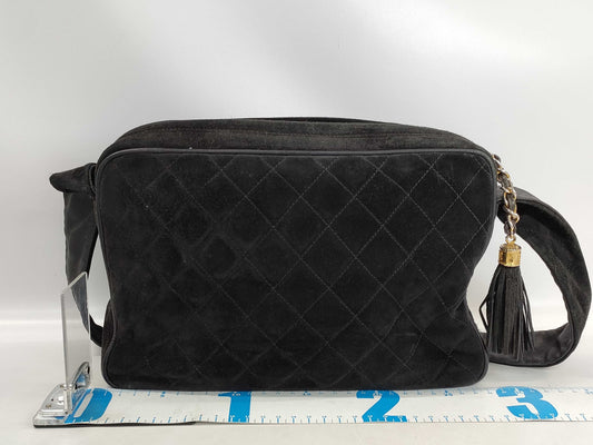 CHANEL Velour Shoulder Bag Shoulder Bag