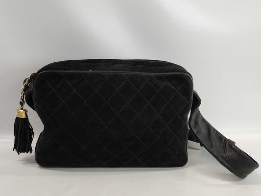 CHANEL Velour Shoulder Bag Shoulder Bag