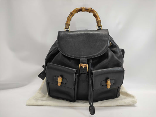 GUCCI Bamboo Leather Backpack