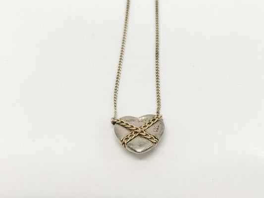 Tiffany & Co. Heart Necklace 750 x 925 SV925 3.8g Necklace