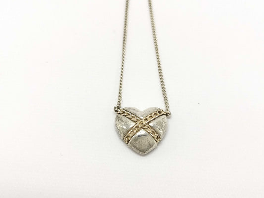 Tiffany & Co. Heart Necklace 750 x 925 SV925 3.8g Necklace