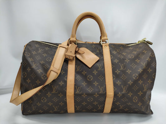 LOUIS VUITTON Monogram M41416 Keepall Bandouliere 50 Boston Bag
