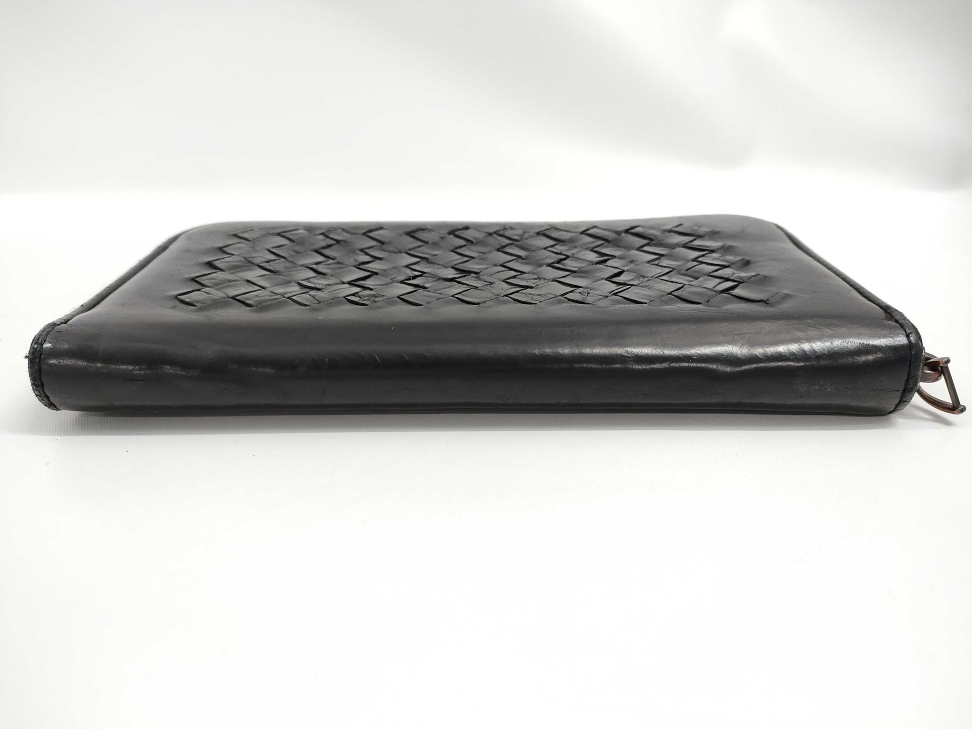 BOTTEGA VENETA Crocodile Intrecciato Zippy Wallet