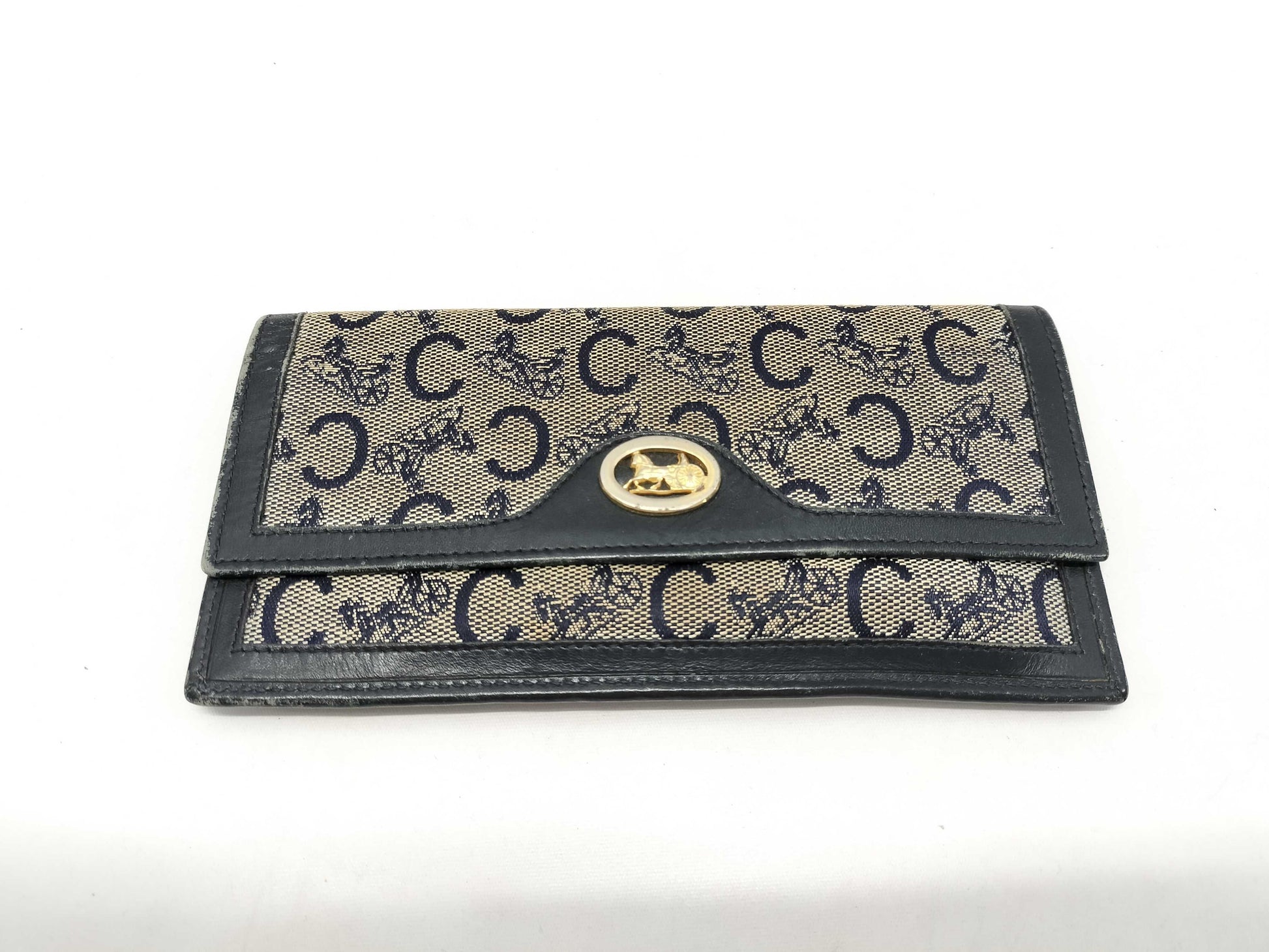 CELINE C Macadam Canvas Long Wallet