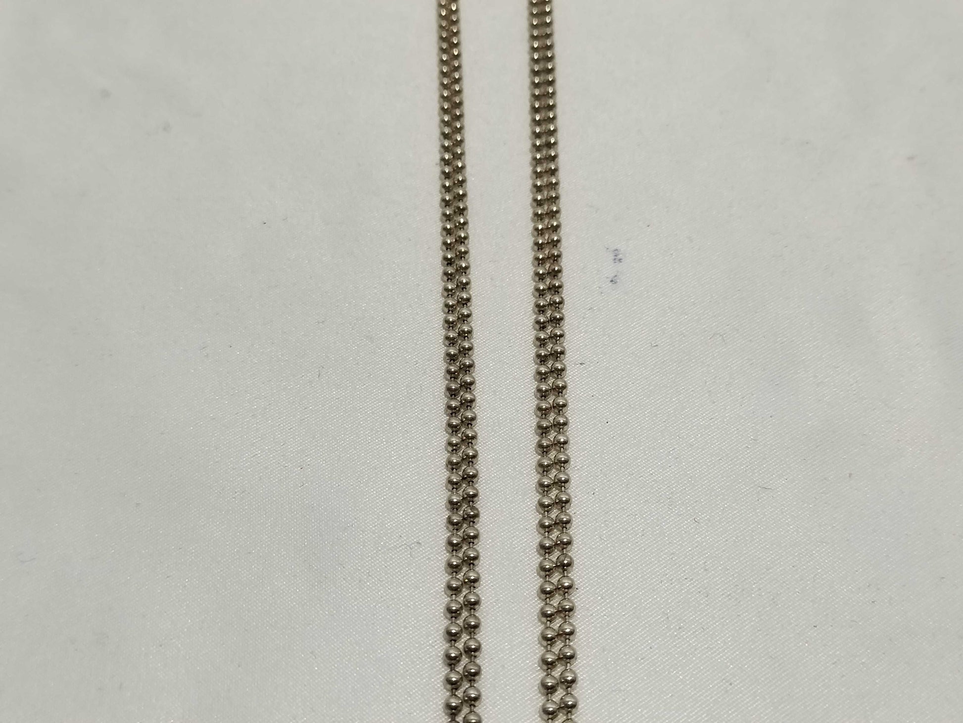GUCCI Necklace Double Pole Chain Plate AG925 Necklace