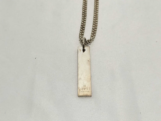 GUCCI Necklace Double Pole Chain Plate AG925 Necklace
