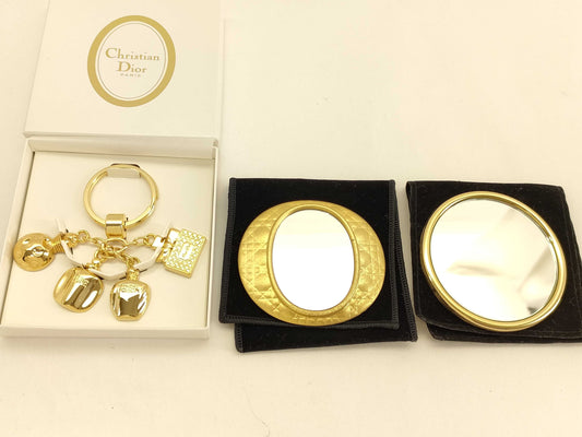 Dior Perfume Charm *1/Mirror *2 Total 3 Items Key Case/Key Holder