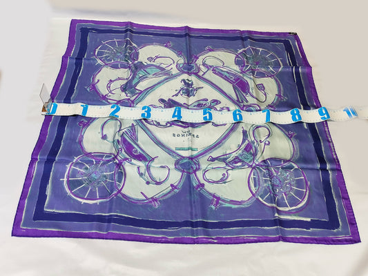 HERMES Carre 90 NEW SPRINGS Blue Scarf