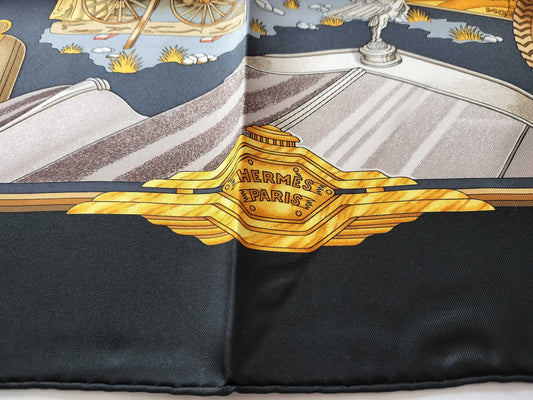 HERMES Carré Automobile St. Christophe and Lenfan Jesus Scarf