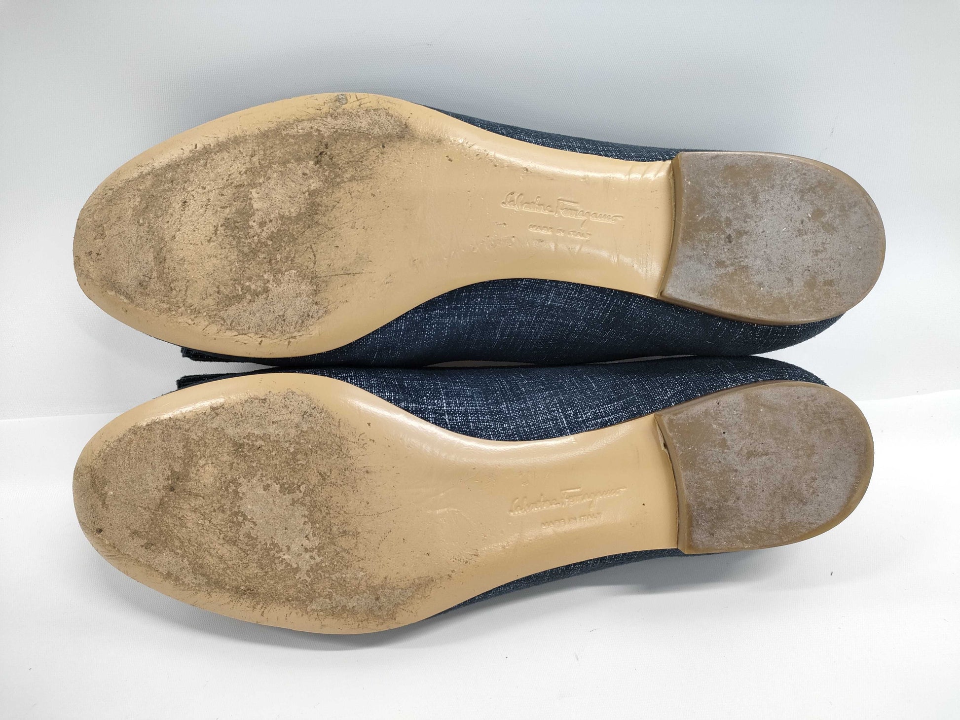 Salvatore Ferragamo denim pumps