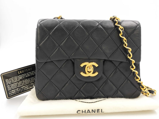 CHANEL Calfskin Mini Matelasse Chain Shoulder Bag