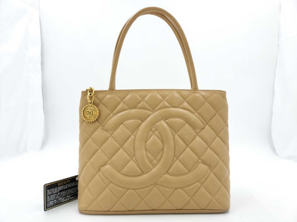 CHANEL Caviar Skin Beige Caviar Skin Reissue Tote Bag / No. 8 / G Hardware Tote Bag