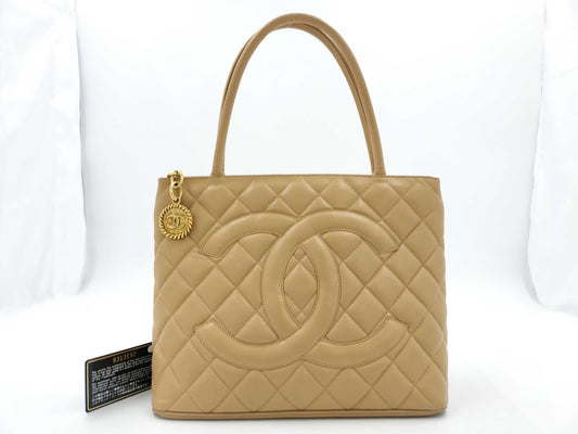 CHANEL Caviar Skin Beige Caviar Skin Reissue Tote Bag / No. 8 / G Hardware Tote Bag