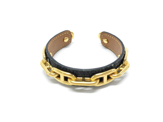 HERMES Chaine d'Ancre Leather Bangle Bracelet/Bangle