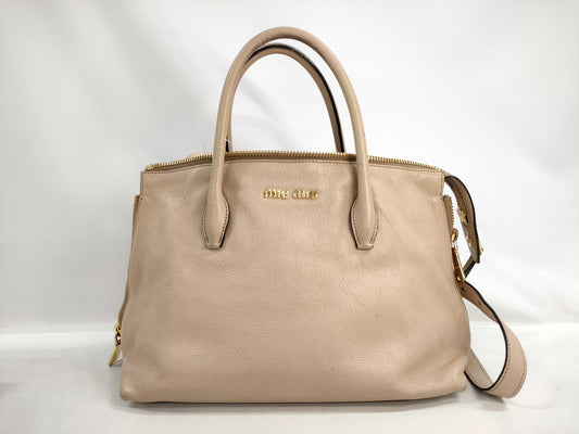 Miu Miu 2-Way Leather Shoulder Bag/Handbag