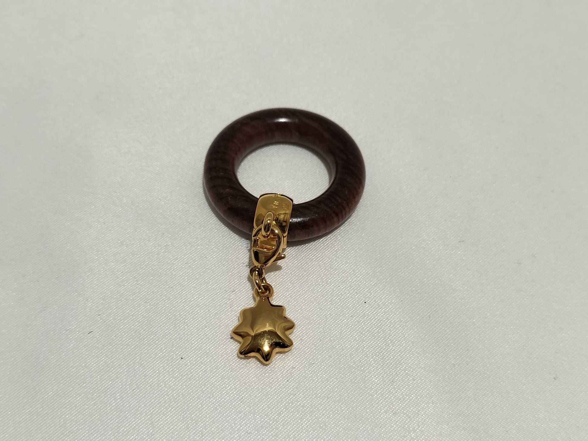 HERMES scarf ring with wood charm Other accessories
