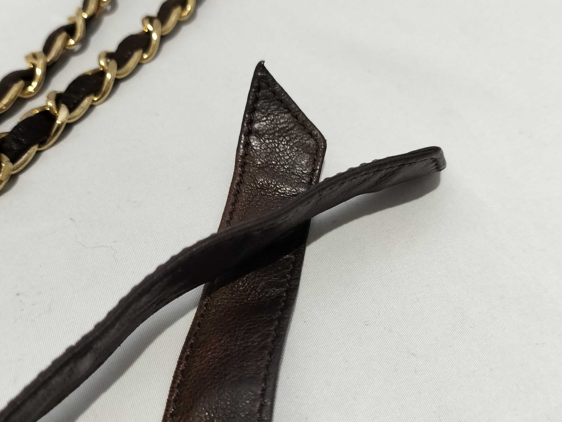 CHANEL Lambskin Belt Leather Coco Mark Chain Belt