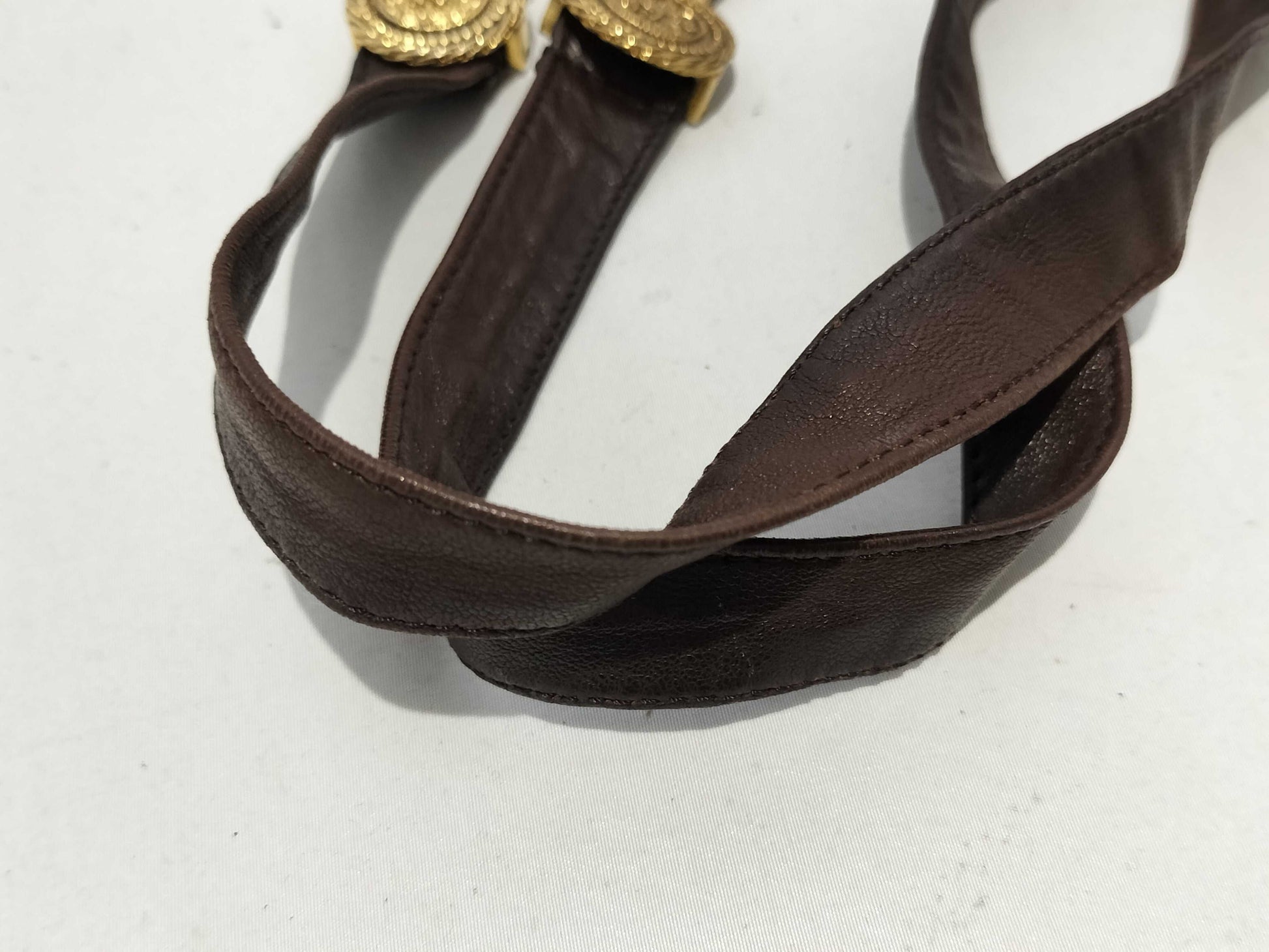 CHANEL Lambskin Belt Leather Coco Mark Chain Belt