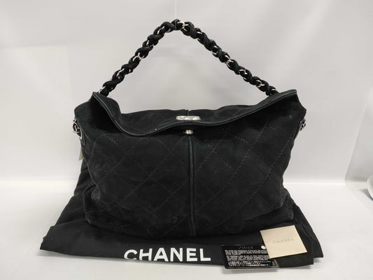 CHANEL Suede Chain Shoulder Bag with Coco Mark 17354905