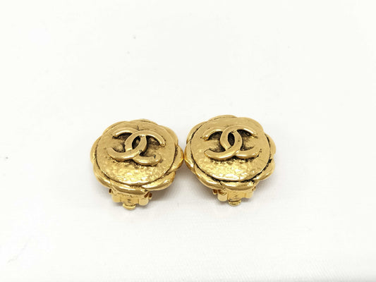 CHANEL Earrings Coco Gold Accessory Vintage Earrings