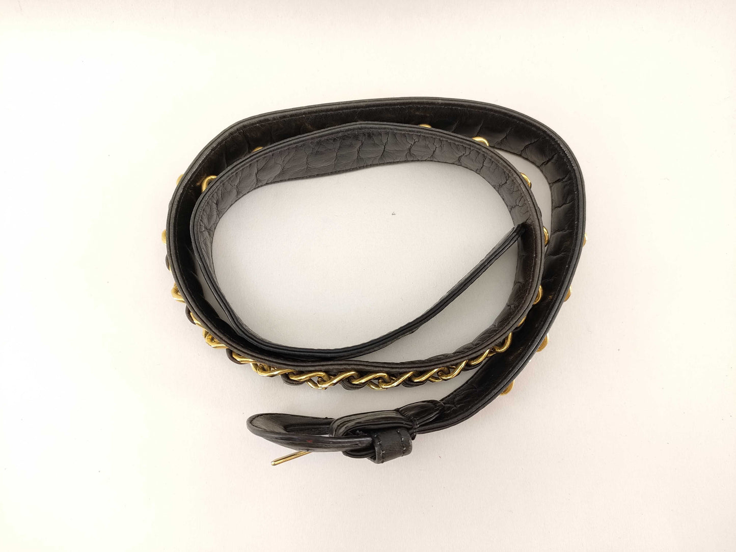 CHANEL Chain Leather Belt
