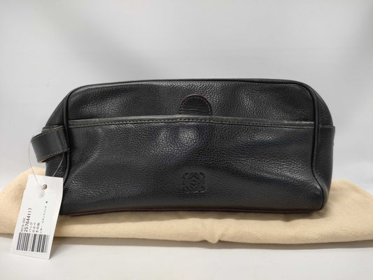 LOEWE Leather Second Bag Black Pouch