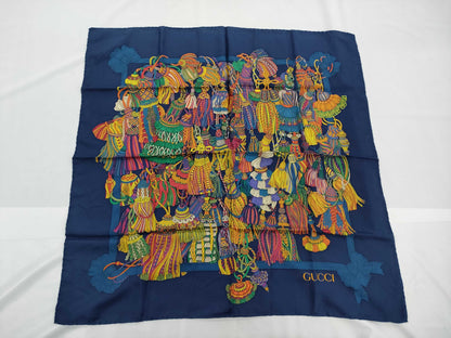 GUCCI fringe pattern scarf