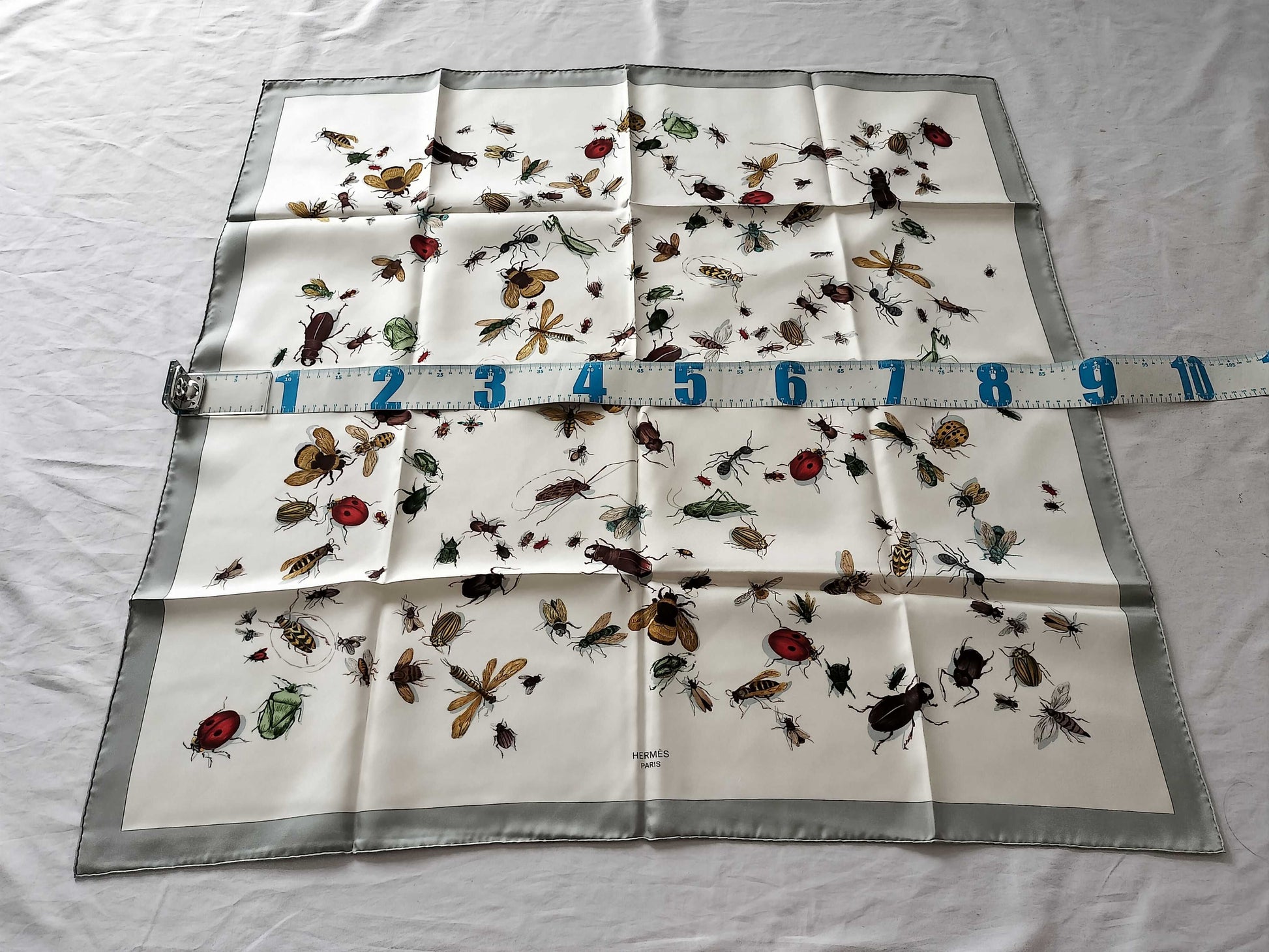 HERMES Carre Insect Print Scarf