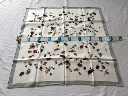 HERMES Carre Insect Print Scarf