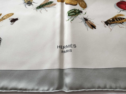 HERMES Carre Insect Print Scarf