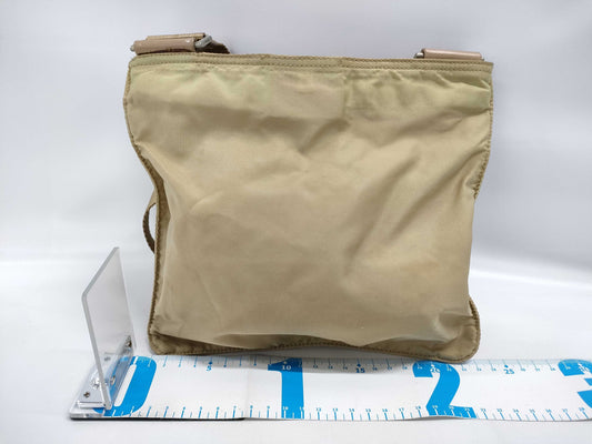 PRADA Nylon Shoulder Bag Tan