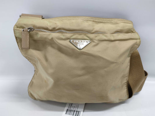 PRADA Nylon Shoulder Bag Tan