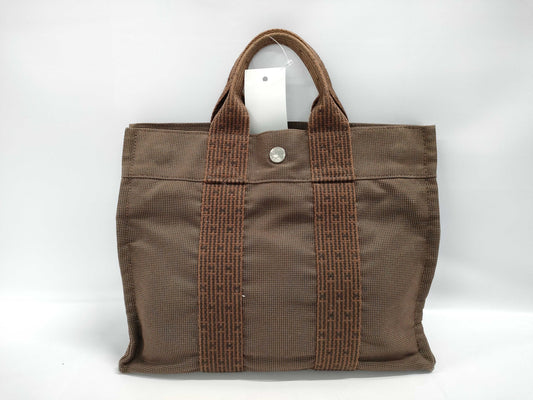 HERMES Air Line Tote Brown Handbag