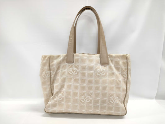 CHANEL New Travel Line Tote Beige Tote Bag