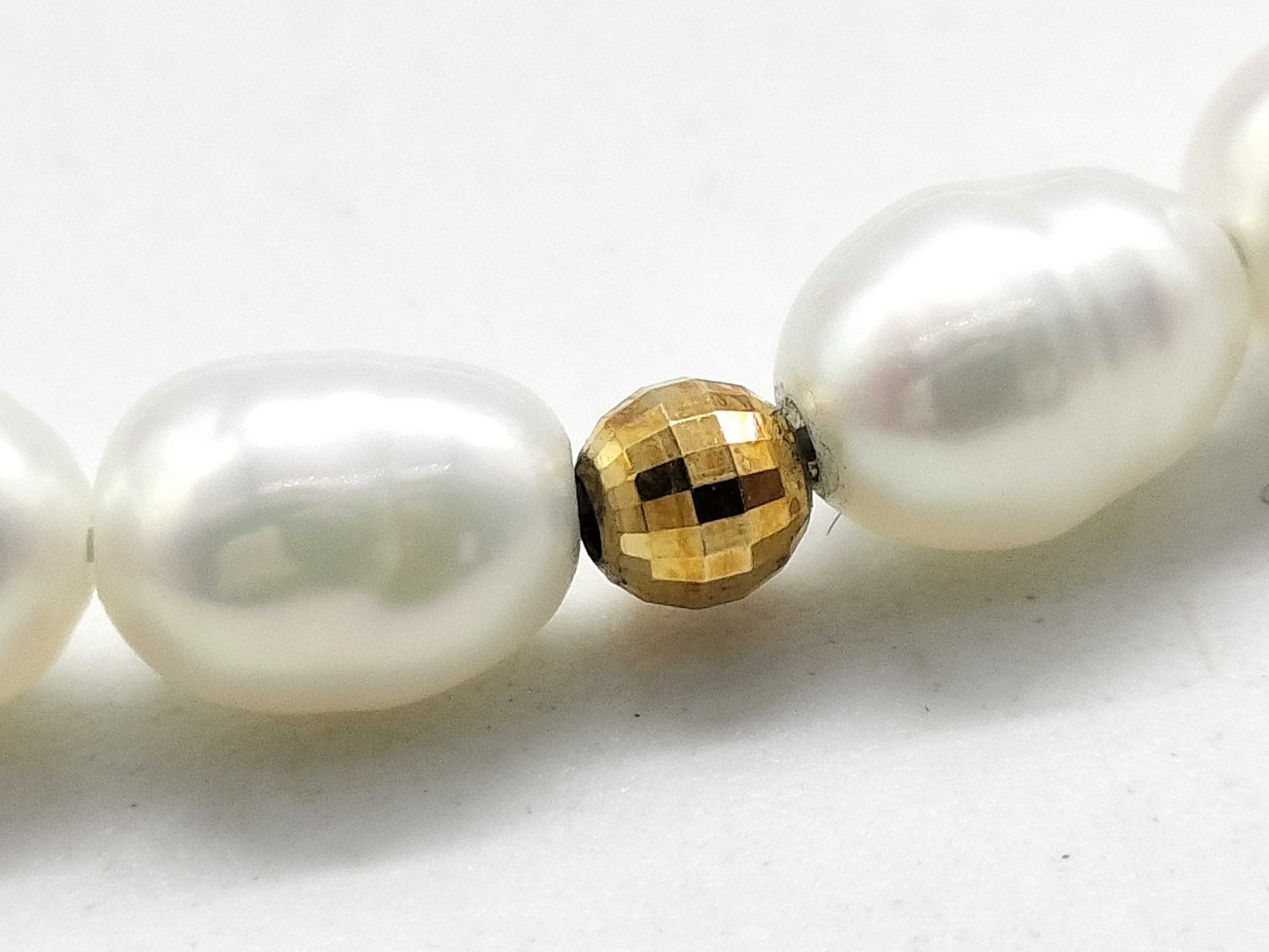 Pearl diameter: Approx. 3.3mm/4.4mm, K18/METAL, 11.6g, Necklace 