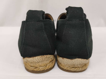 HERMES Espadrilles Lace-up Sandals with Hermes Logo Embroidery