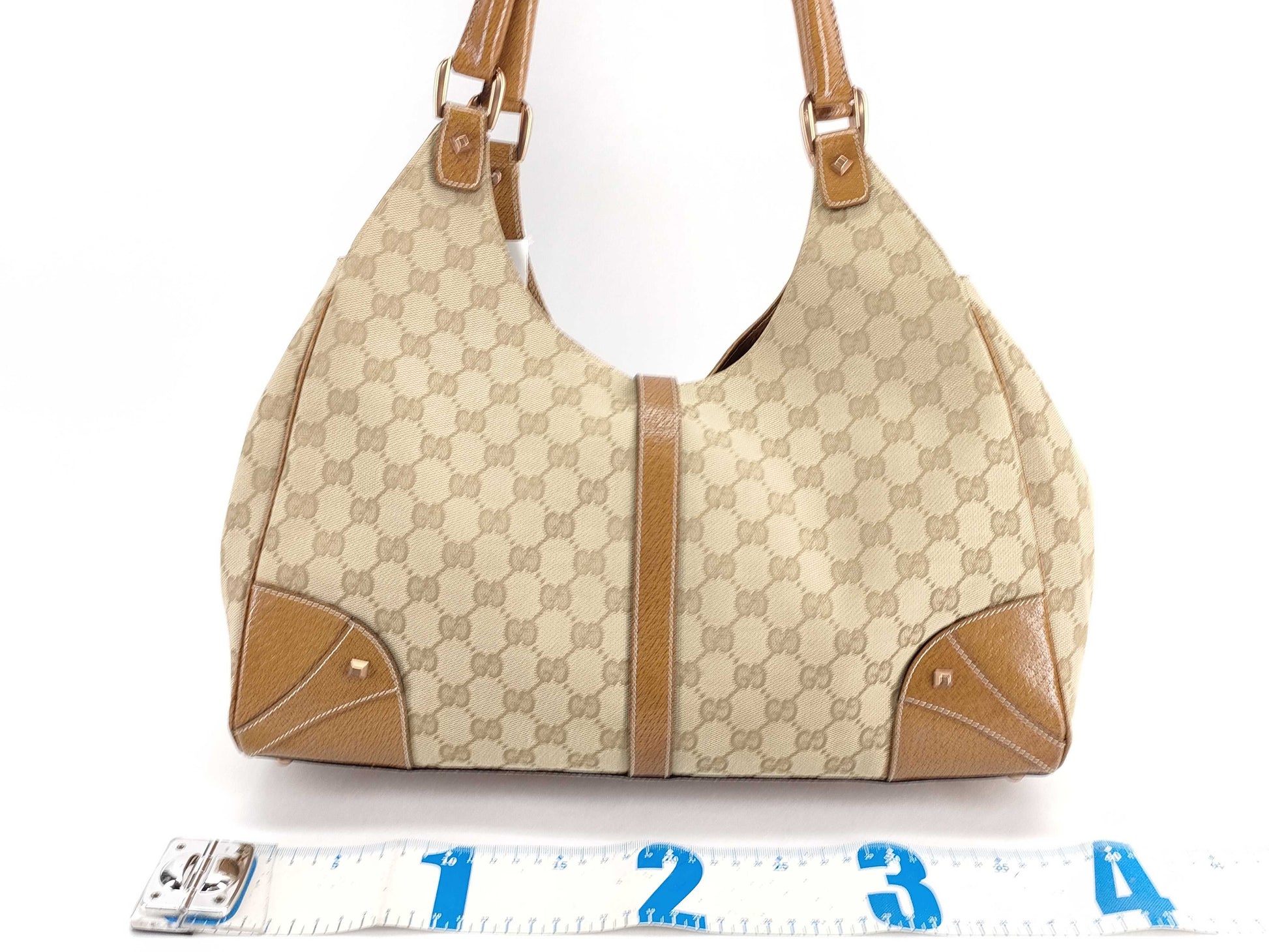 GUCCI Jackie New Brown Beige Shoulder Bag