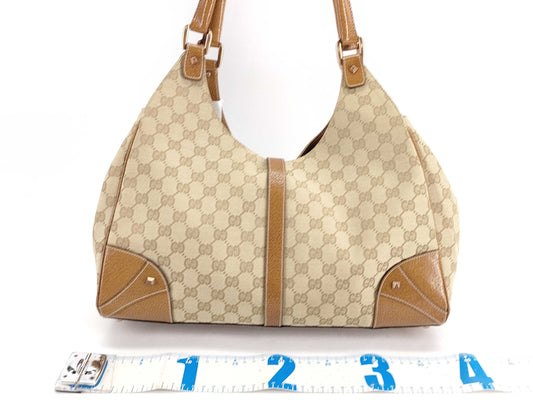 GUCCI Jackie New Brown Beige Shoulder Bag
