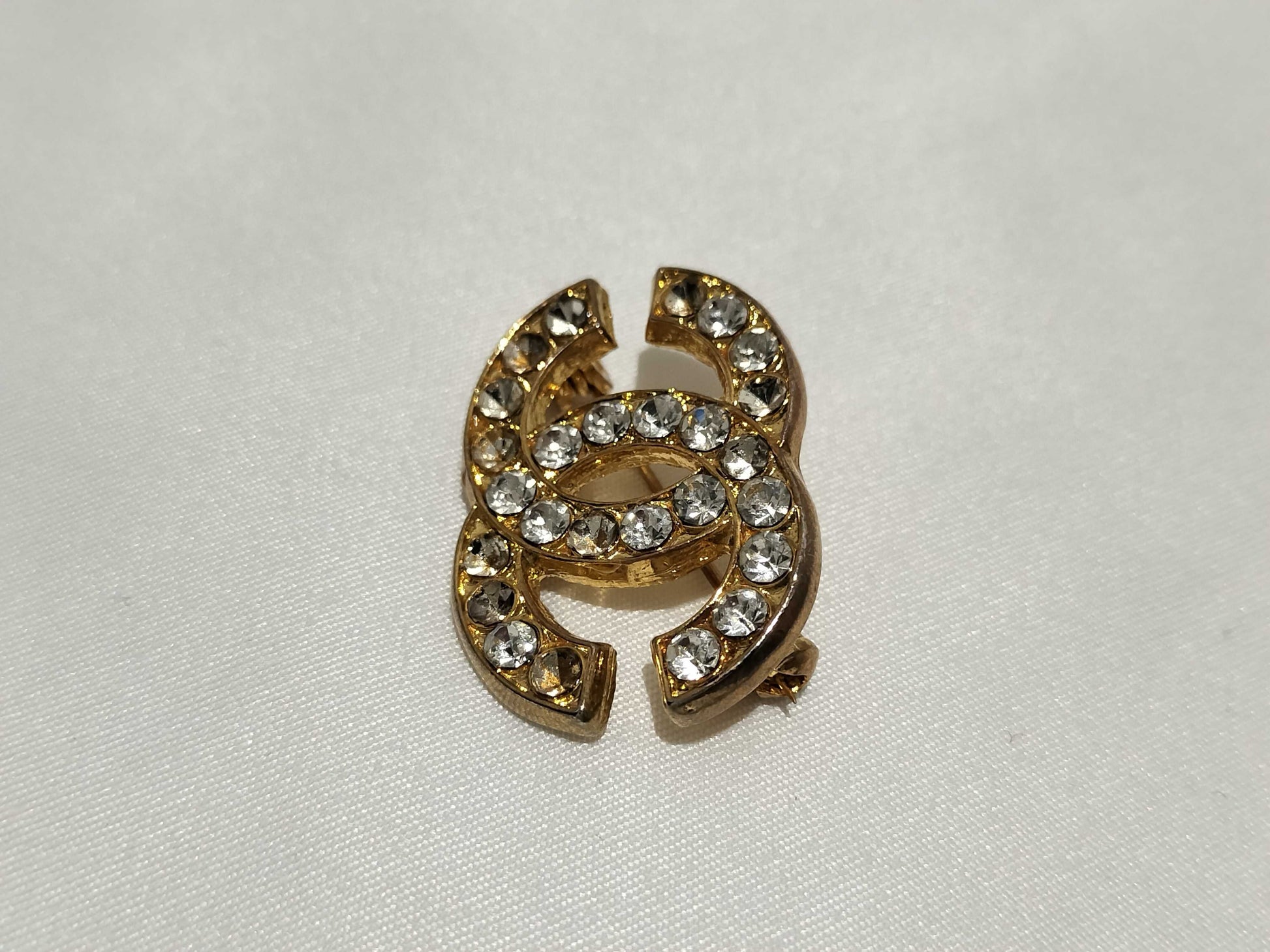 CHANEL Coco Mark Brooch/Coco Mark/Rhinestone/Stone Missing Brooch