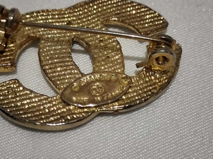 CHANEL Coco Mark Brooch/Coco Mark/Rhinestone/Stone Missing Brooch