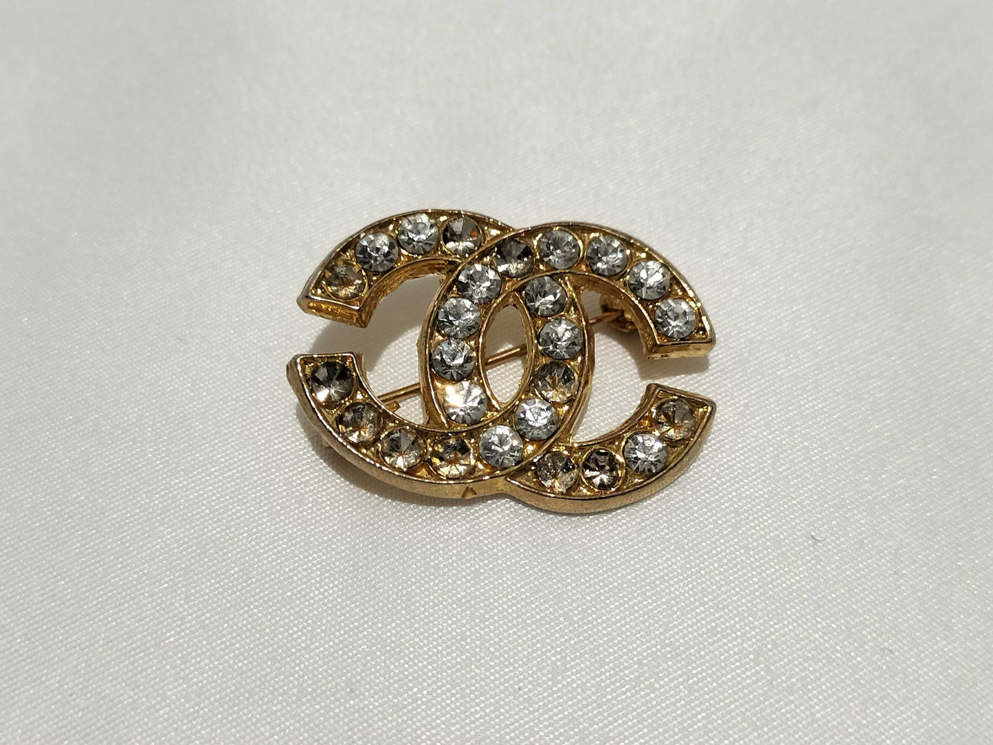 CHANEL Coco Mark Brooch/Coco Mark/Rhinestone/Stone Missing Brooch