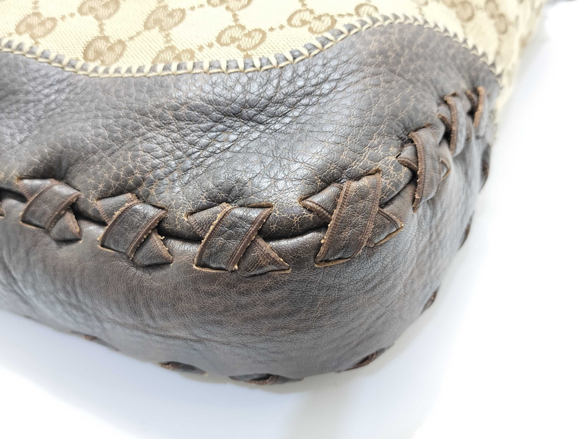 GUCCI GG Canvas New Jackie Fringe 2-Way Shoulder Bag