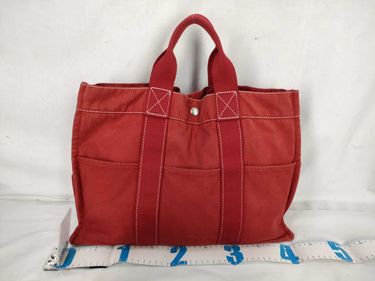 HERMES Foul Tote Red Tote Bag