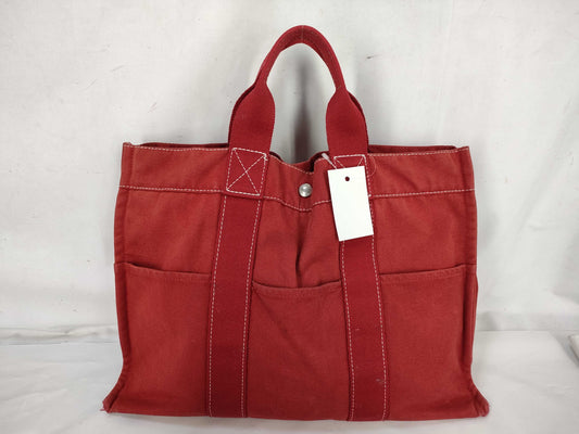 HERMES Foul Tote Red Tote Bag
