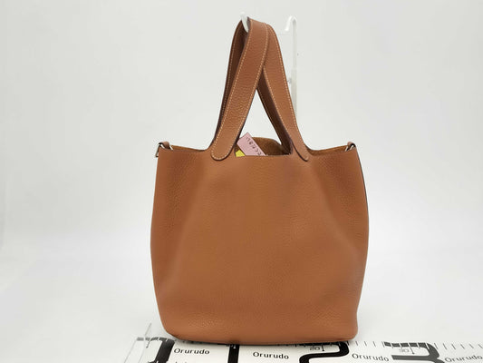 HERMES Picotin Lock MM Taurillon Clemence Leather Handbag