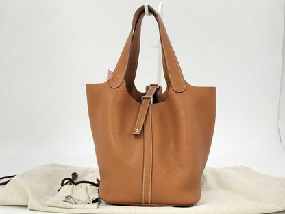 HERMES Picotin Lock MM Taurillon Clemence Leather Handbag