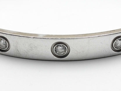 Cartier Old Model Love Bracelet #17 Full Diamond WG 750 32.3g Bracelet/Bangle 