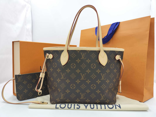 LOUIS VUITTON Monogram Neverfull MM Cerise Tote Bag, Current and Complete